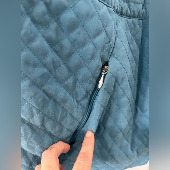 Talbots Diamond Quilted Full Zip Vest Sz 2X Cinch Waist Cottage Preppy Pockets - Picture 6 of 10